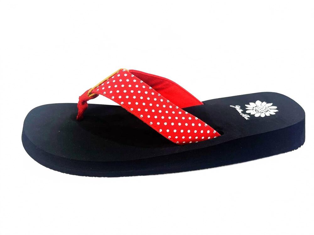 NEW YELLOWBOX unisex fairly flip flop in red